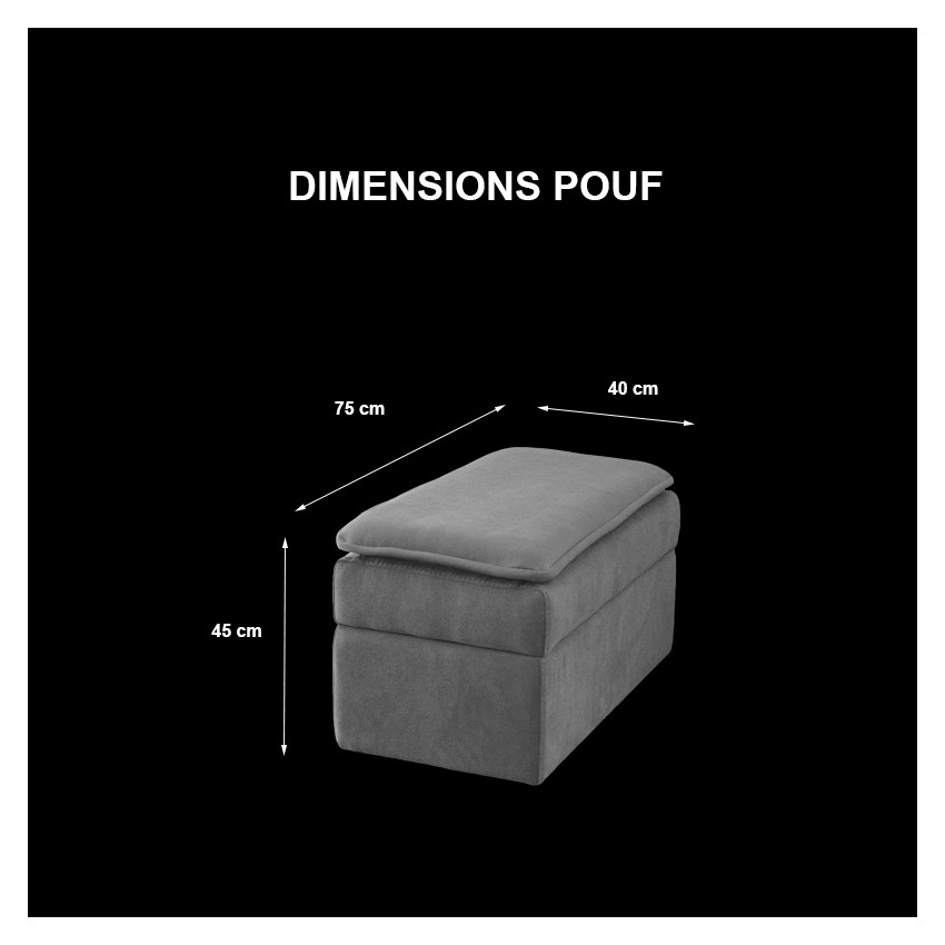 TAKANAP BOREAL/AUSTRAL-pouf avec rangement module seul