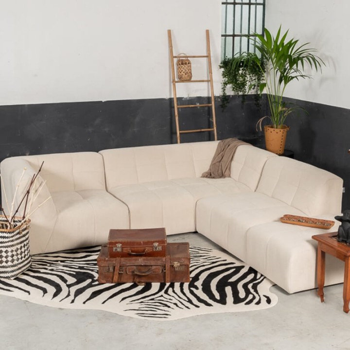 Canapé modulable Pogo Takanap beige 5 places