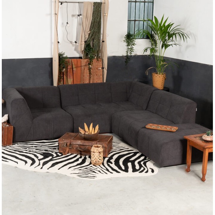 Canapé modulable Pogo Takanap gris foncé 5 places