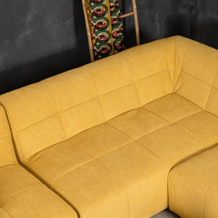 Canapé modulable Pogo Takanap jaune 5 places