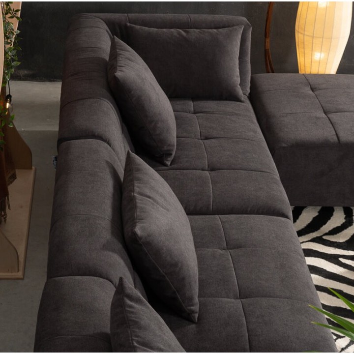 Canapé convertible 5 places Pogo Concept Takanap gris foncé