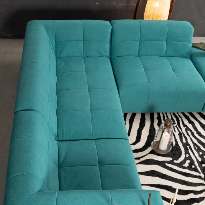 Canapé modulable Pogo Takanap bleu turquoise 5 places
