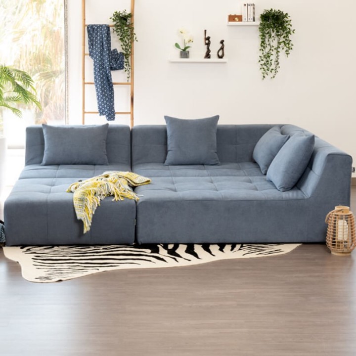 Canapé convertible 5 places Pogo Concept Takanap bleu jeans