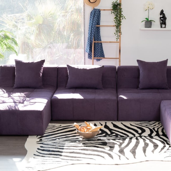 Canapé convertible 5 places Pogo Concept Takanap violet