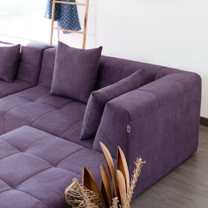 Canapé convertible 5 places Pogo Concept Takanap violet