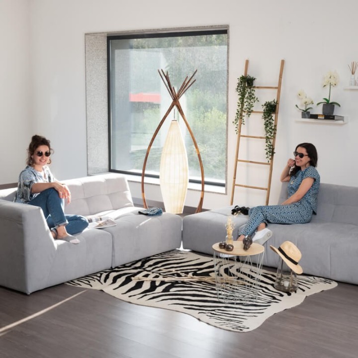 Canapé modulable Pogo Takanap gris clair 5 places