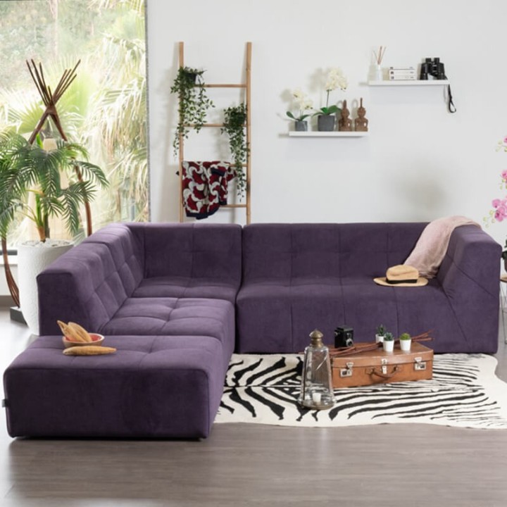 Canapé modulable Pogo Takanap violet 5 places