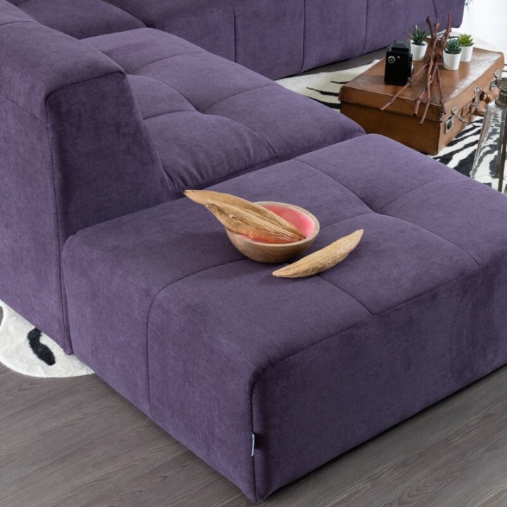 Canapé modulable Pogo Takanap violet 5 places