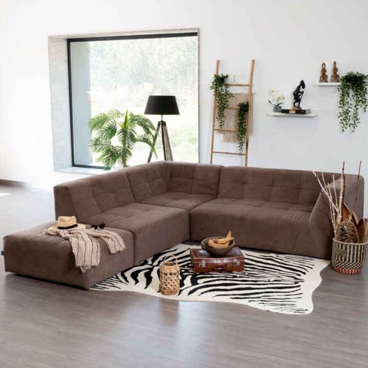 Canapé modulable Pogo Takanap tabac 5 places
