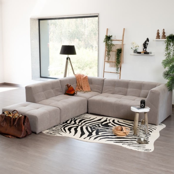 Canapé modulable Pogo Takanap taupe 5 places