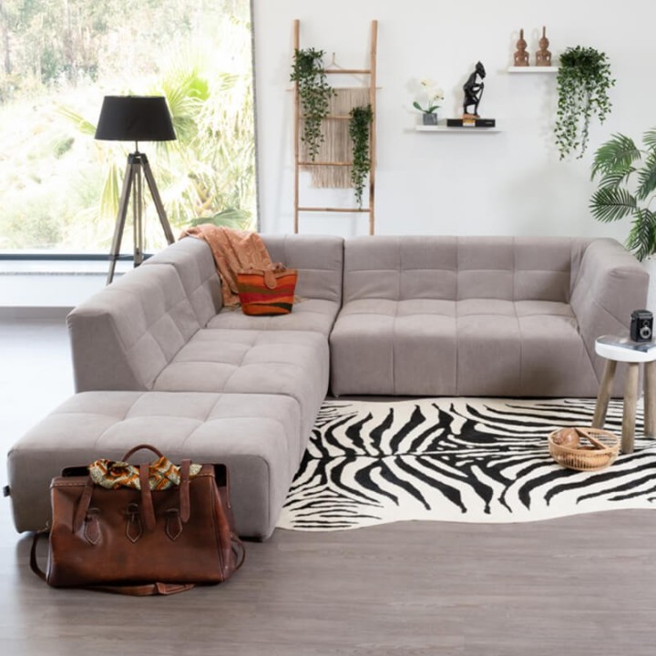 Canapé modulable Pogo Takanap taupe 5 places