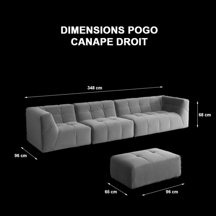 POGO HR-CANAPÉ MODULABLE 5 PLACES