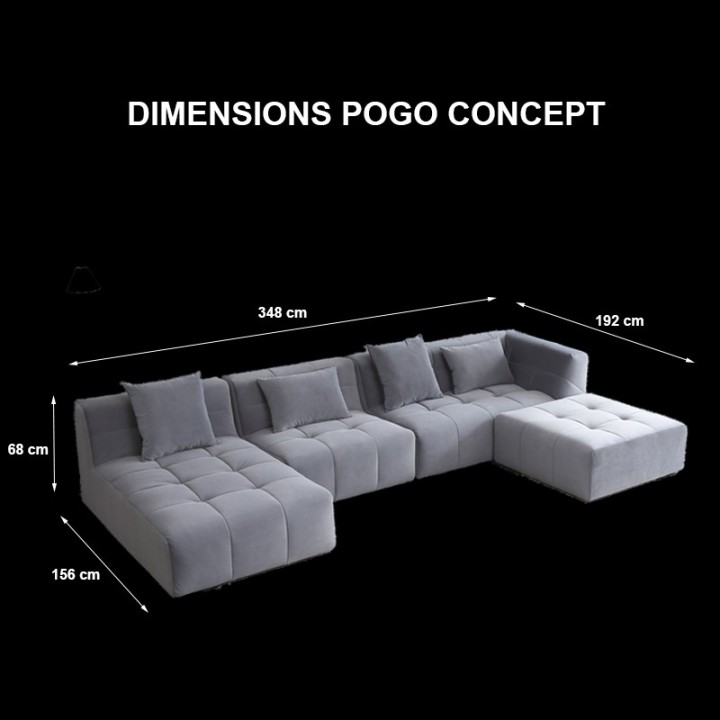 POGO CONCEPT HR-canapé convertible 5 places
