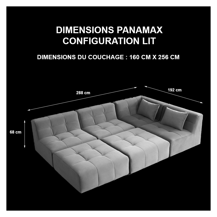 TAKANAP PANAMAX COUTURE canapé panoramique 7 places