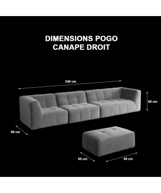 takanap POGO HR VELOURS PARIS canapé modulable 5 places