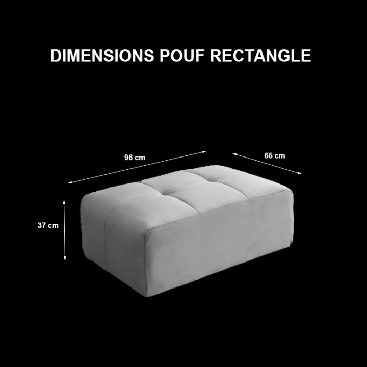 TAKANAP CANAPÉ POUF RECTANGULAIRE HR VELOURS PARIS