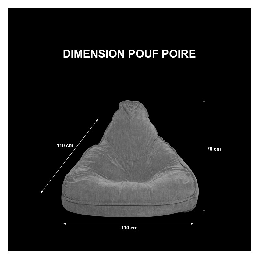 TAKANAP POUF POIRE INTERIEUR