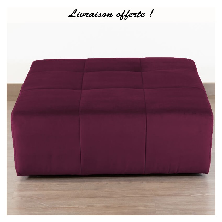 TAKANAP POUF CARRE HR VELOURS PARIS