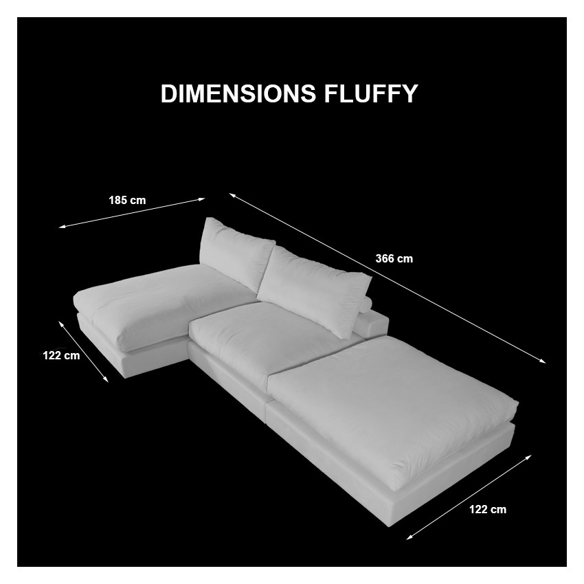 TAKANAP FLUFFY Canapé Modulable 5 places