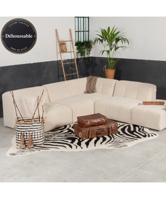 Canapé modulable Pogo Takanap taupe 5 places
