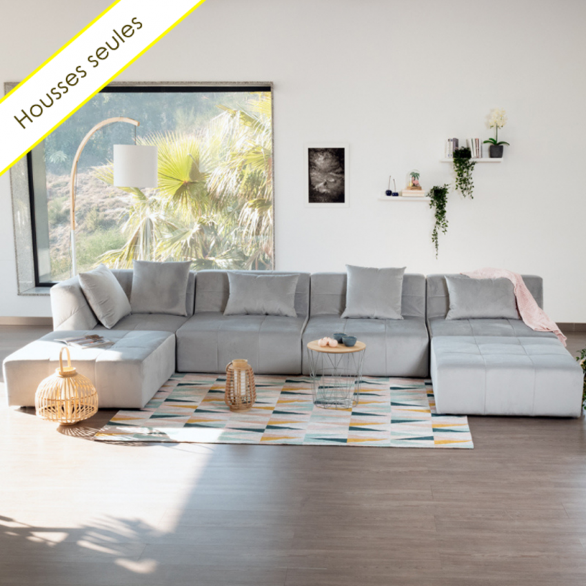 HOUSSES PANAMAX 6 MODULES VELOURS PARIS HOUSSES PANAMAX 6 MODULES VELOURS PARIS