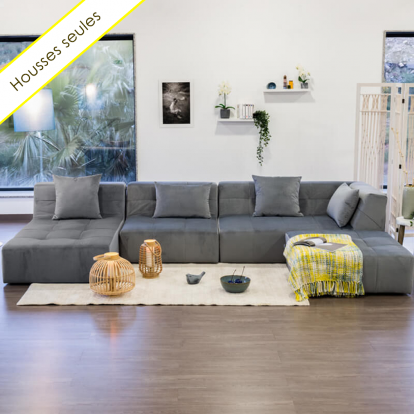 HOUSSES POGO CONCEPT 4 MODULES VELOURS PARIS
