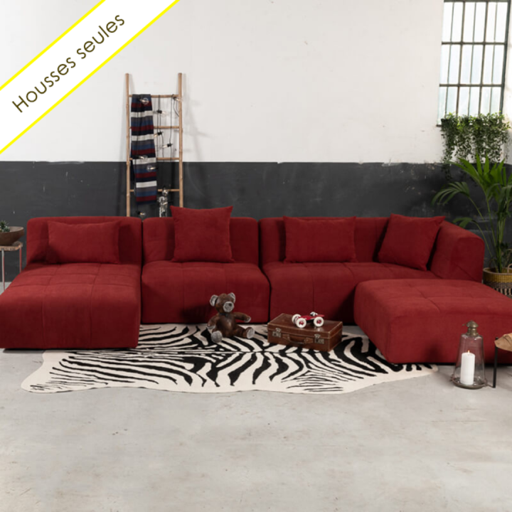 TAKANAP HOUSSES POGO CONCEPT 4 MODULES TISSU BRONX
