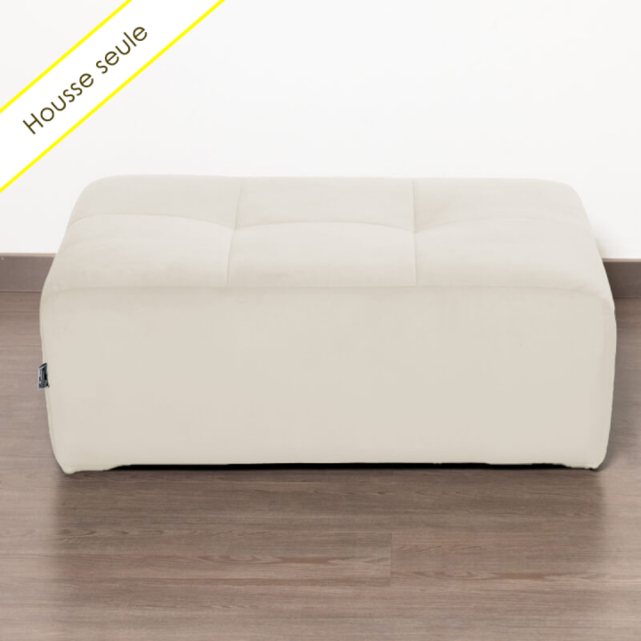 HOUSSE POUF RECTANGULAIRE VELOURS PARIS