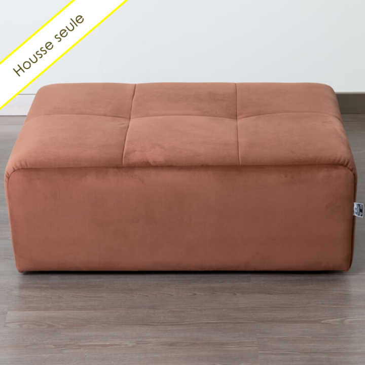 HOUSSE POUF RECTANGULAIRE VELOURS PARIS