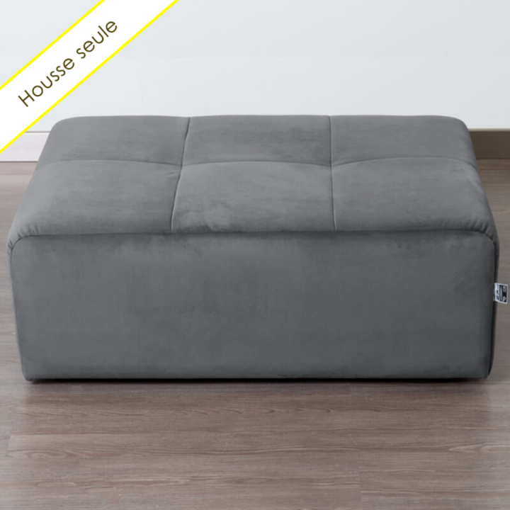 HOUSSE POUF RECTANGULAIRE VELOURS PARIS