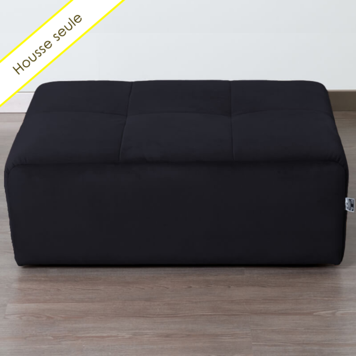 HOUSSE POUF RECTANGULAIRE VELOURS PARIS