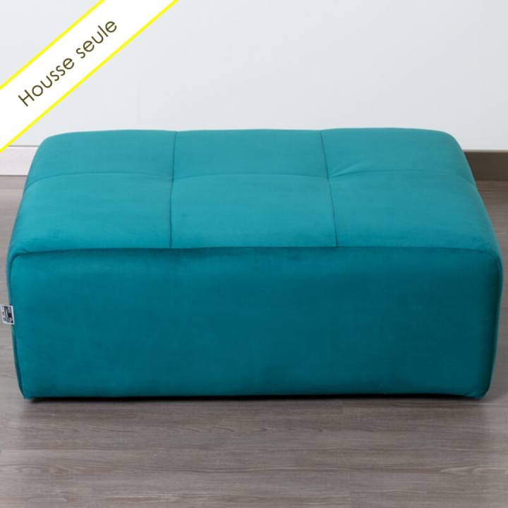 HOUSSE POUF RECTANGULAIRE VELOURS PARIS