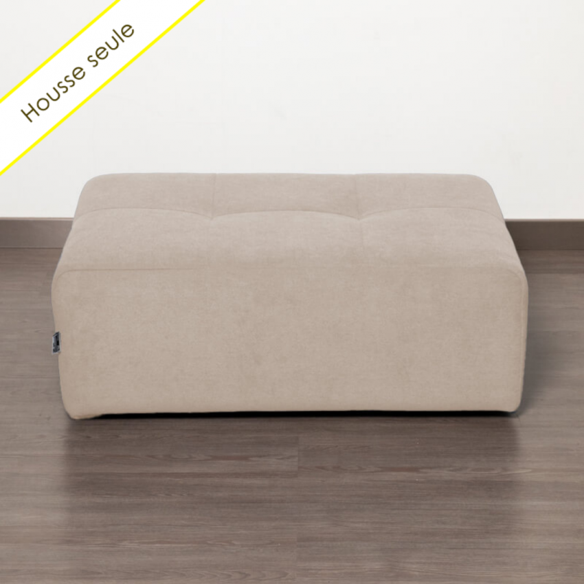 HOUSSE POUF RECTANGULAIRE TISSU BRONX