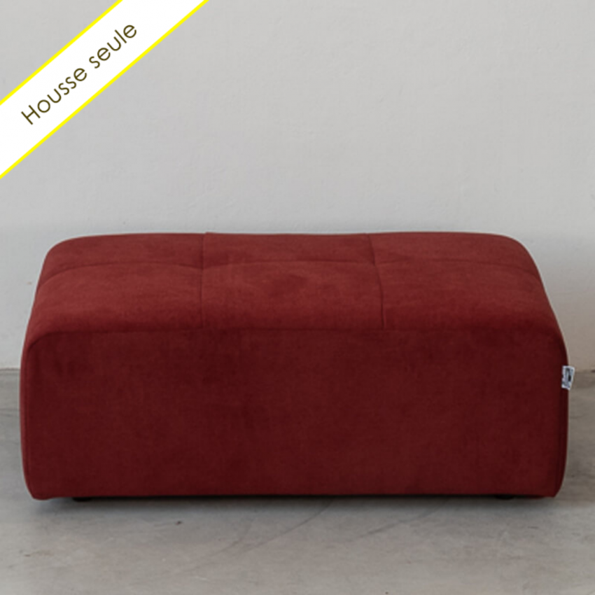 HOUSSE POUF RECTANGULAIRE TISSU BRONX