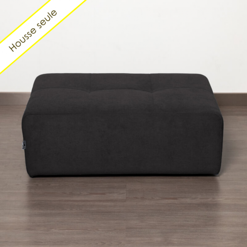 HOUSSE POUF RECTANGULAIRE TISSU BRONX