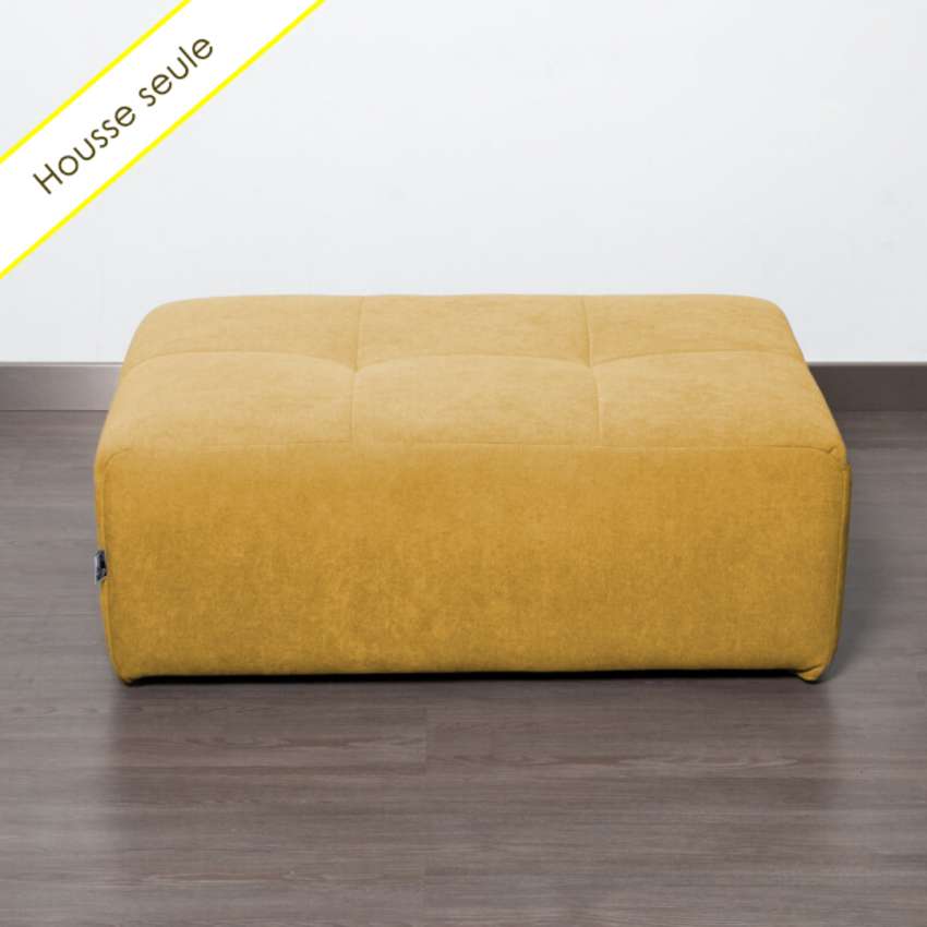 HOUSSE POUF RECTANGULAIRE TISSU BRONX