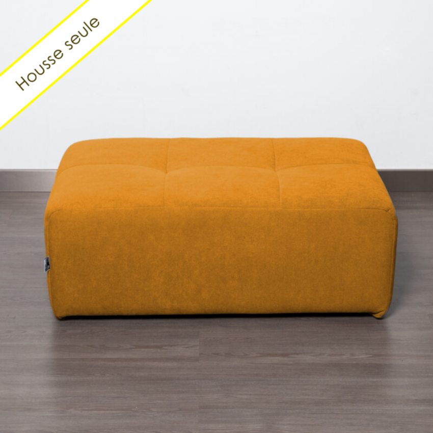 HOUSSE POUF RECTANGULAIRE TISSU BRONX