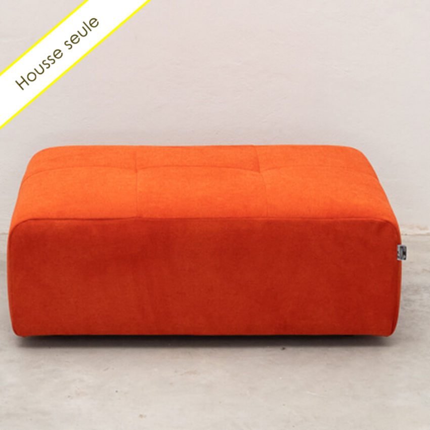 HOUSSE POUF RECTANGULAIRE TISSU BRONX