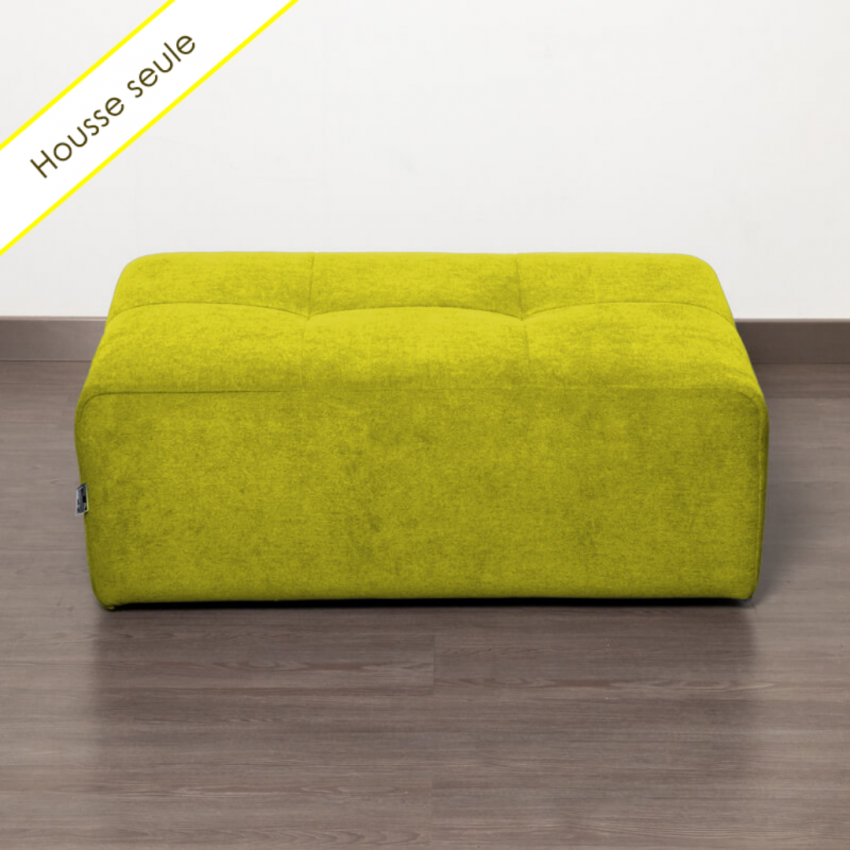 HOUSSE POUF RECTANGULAIRE TISSU BRONX