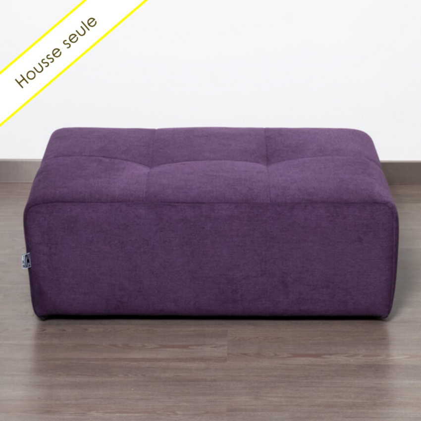 HOUSSE POUF RECTANGULAIRE TISSU BRONX