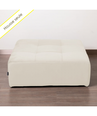 HOUSSE POUF CARRE VELOURS PARIS