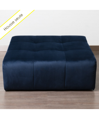 HOUSSE POUF CARRE VELOURS PARIS