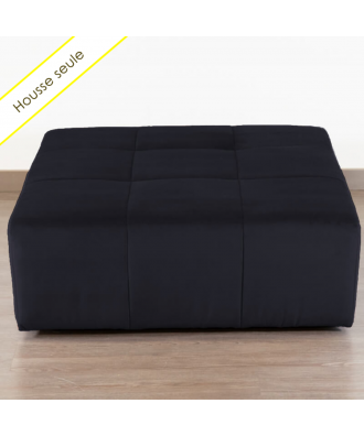 HOUSSE POUF CARRE VELOURS PARIS