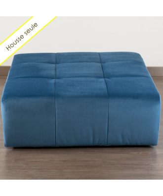 HOUSSE POUF CARRE VELOURS PARIS