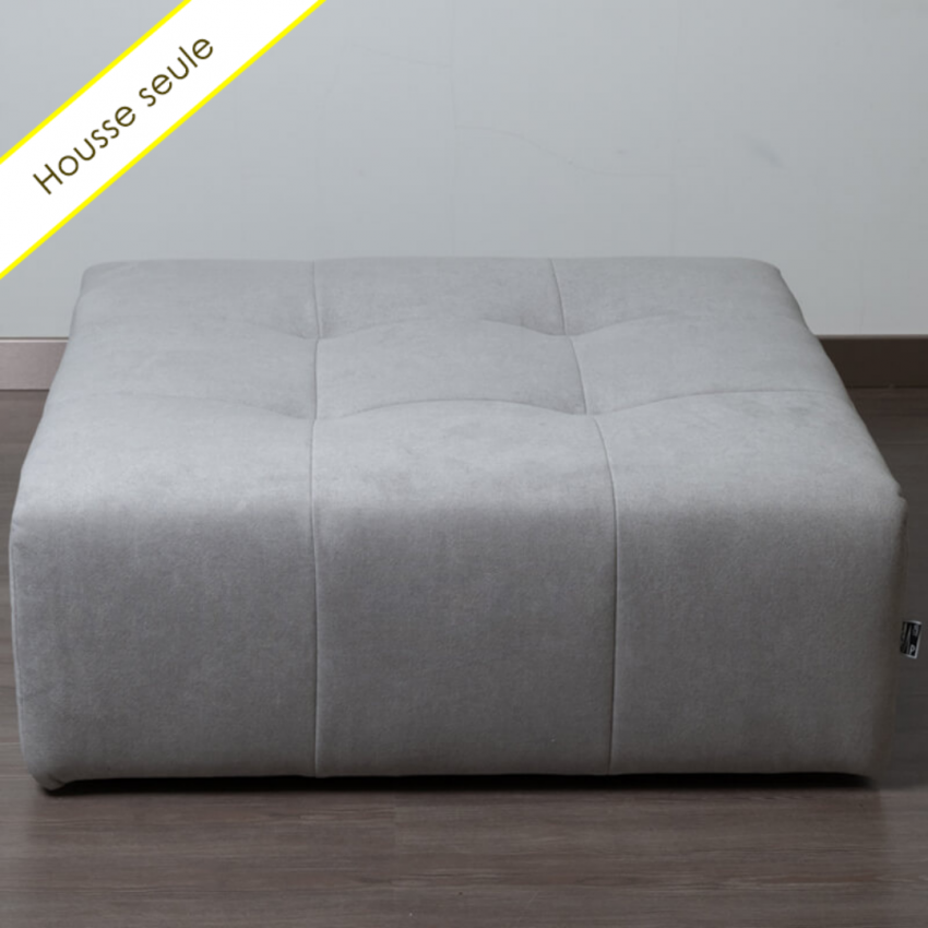 TAKANAP HOUSSE POUF CARRE TISSU BRONX