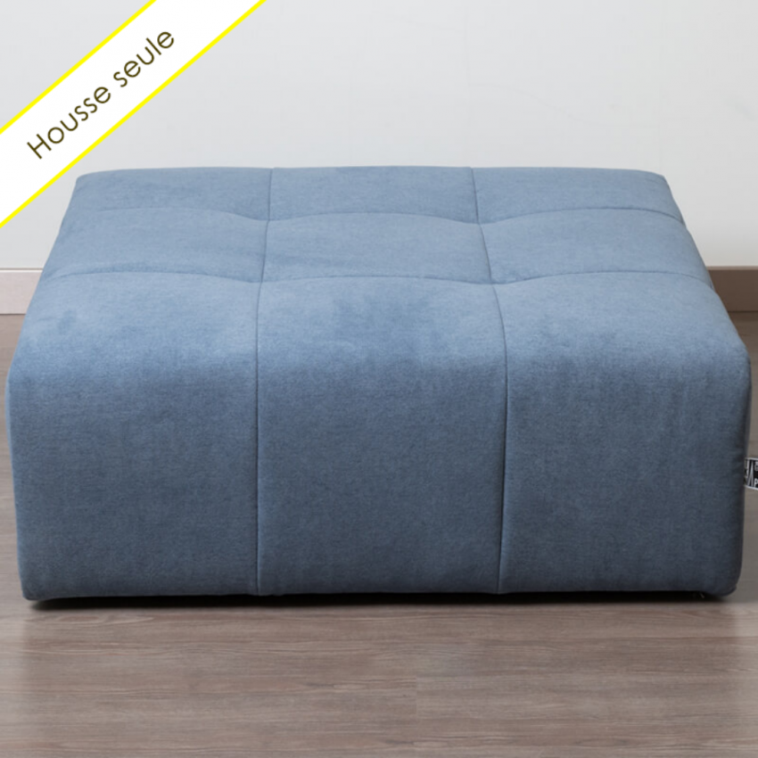 TAKANAP HOUSSE POUF CARRE TISSU BRONX