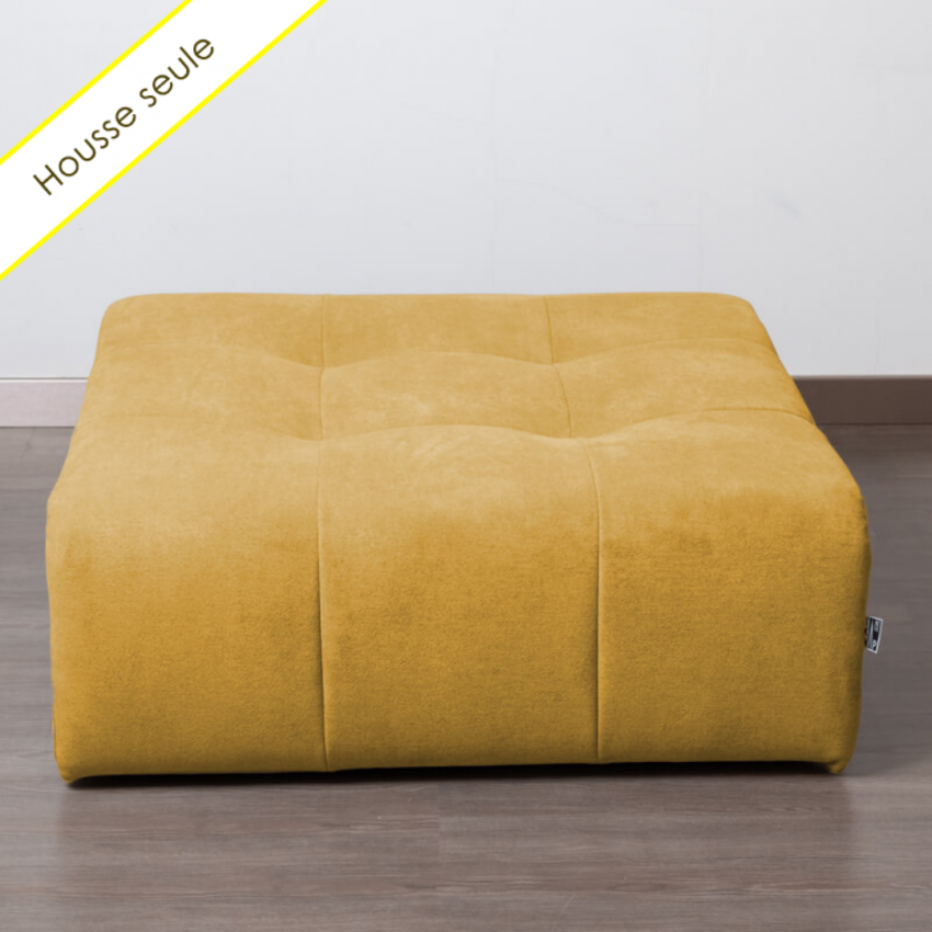 TAKANAP HOUSSE POUF CARRE TISSU BRONX