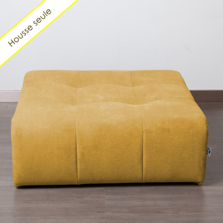 TAKANAP HOUSSE POUF CARRE TISSU BRONX