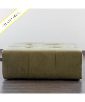 TAKANAP HOUSSE POUF CARRE TISSU BRONX