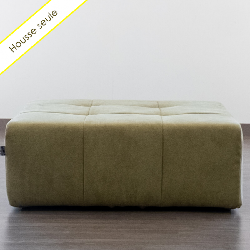 TAKANAP HOUSSE POUF CARRE TISSU BRONX